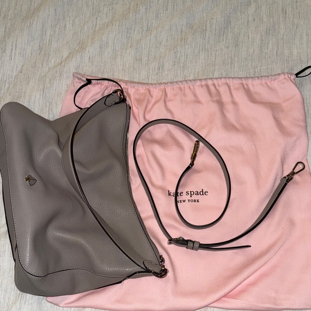 Kate Spade Grey Leather Shoulder Bag - Picture 4 of 4